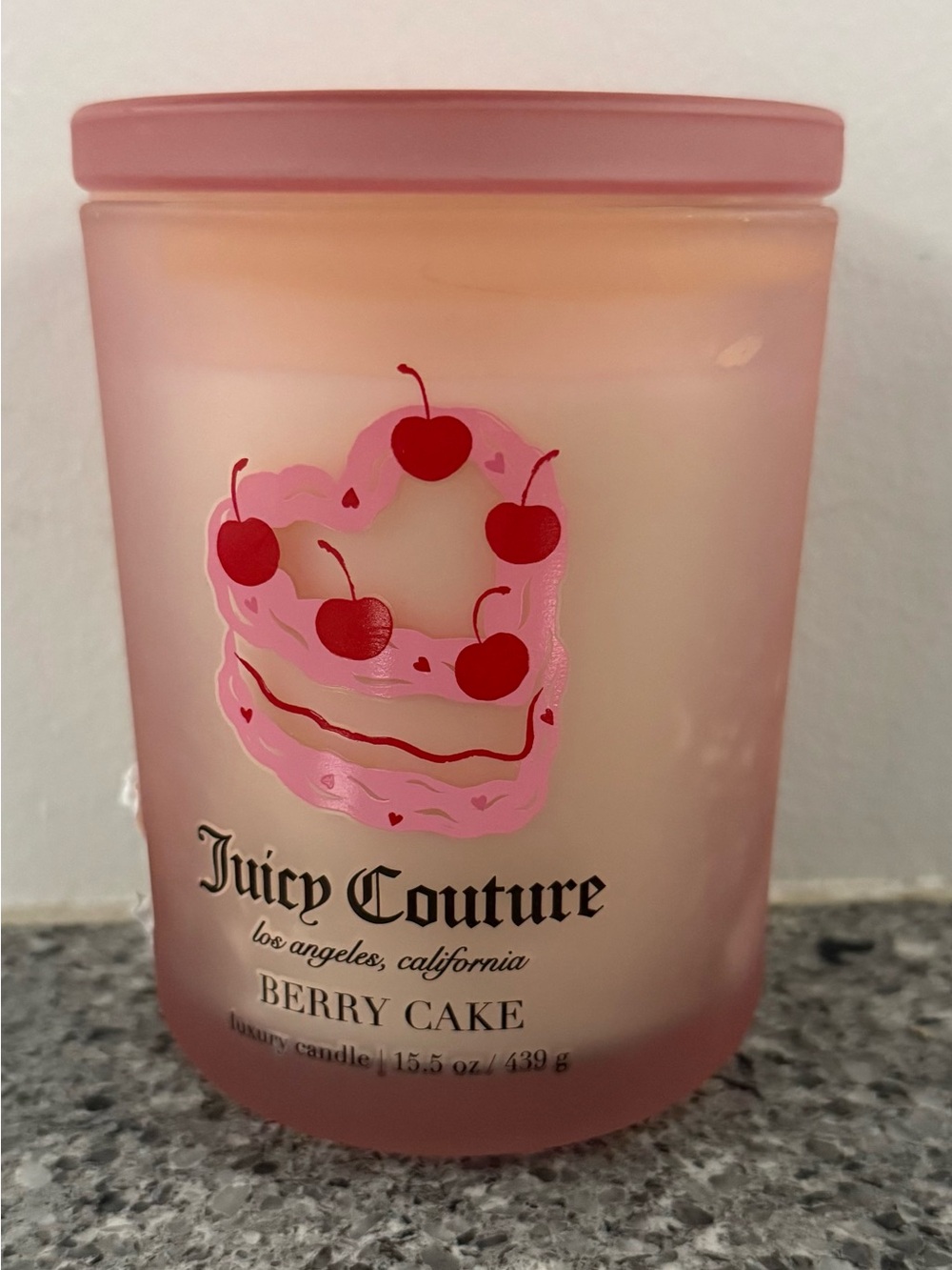 Juicy Couture Pink Ombre Berry Cake Candle Jar